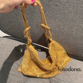 Bag Envelope Lux Dourada Amarela Maior