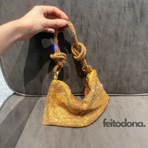 Bag Envelope Lux Dourada Amarela Menor