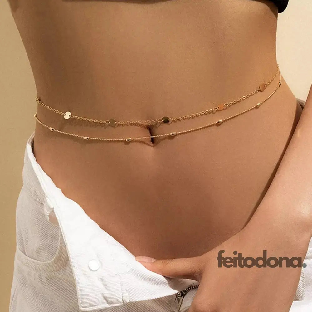 Belly Chain Kya Dourado Body