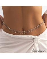 Belly Chain Rose Prata Body