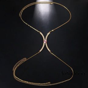 Body Chain Ivana Dourado E Rosa