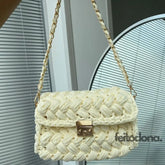 Bolsa De Ombro Crochê Louise Creme