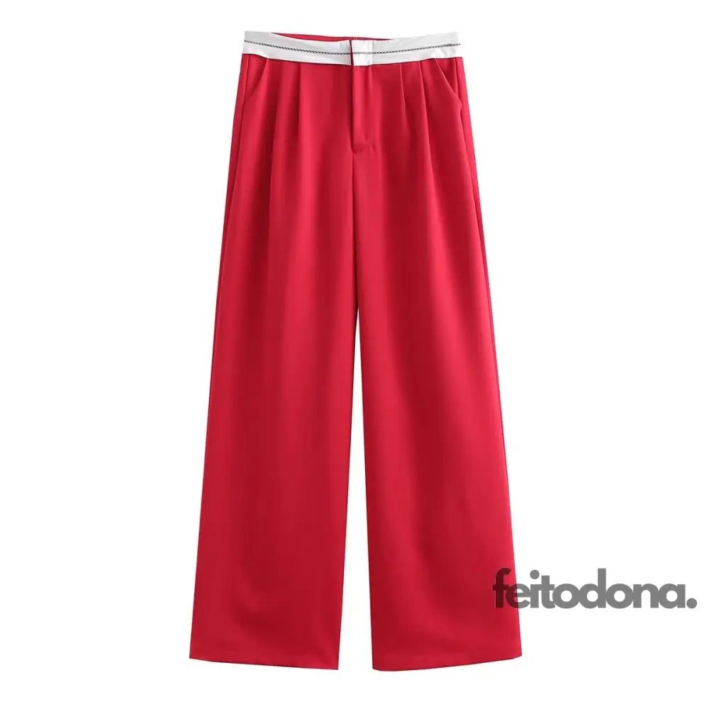 Calça Alfaiataria Stilus Vermelho / Pp