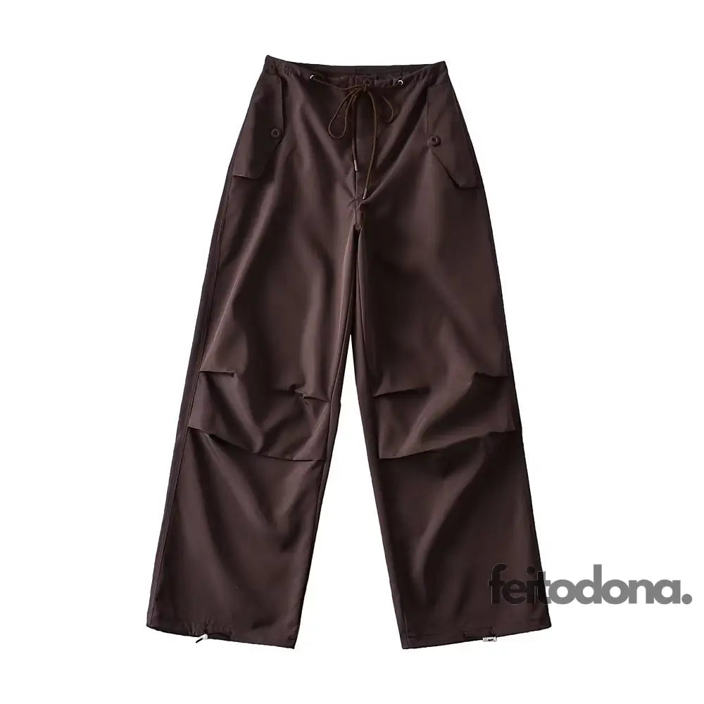 Calça Cargo Manuela Marrom / Pp