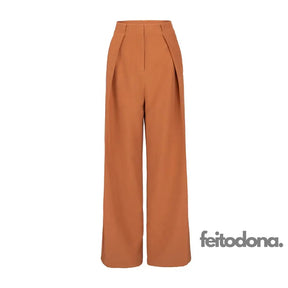 Calça Pantalona Camel Caramelo / P