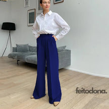 Calça Pantalona Victória Azul Escuro / P China