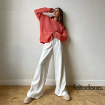 Calça Pantalona Victória Branco / P China