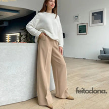 Calça Pantalona Victória Caqui / P China