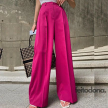 Calça Pantalona Victória Rosa / P China