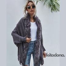 Cardigan Aberto Maia Cinza / Tamanho Único 127898002