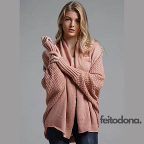 Cardigan Curto Vanda Rosa Claro / Único