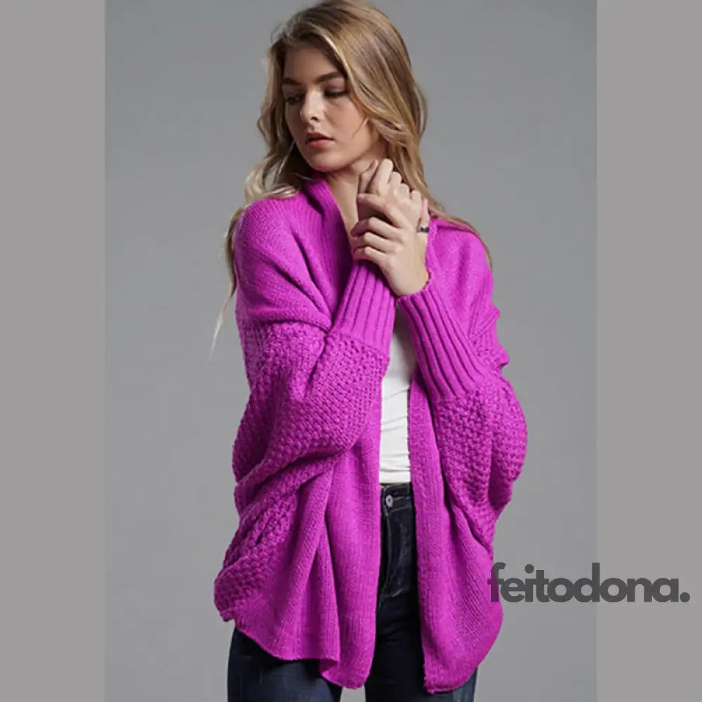 Cardigan Curto Vanda Rosa Pink / Único