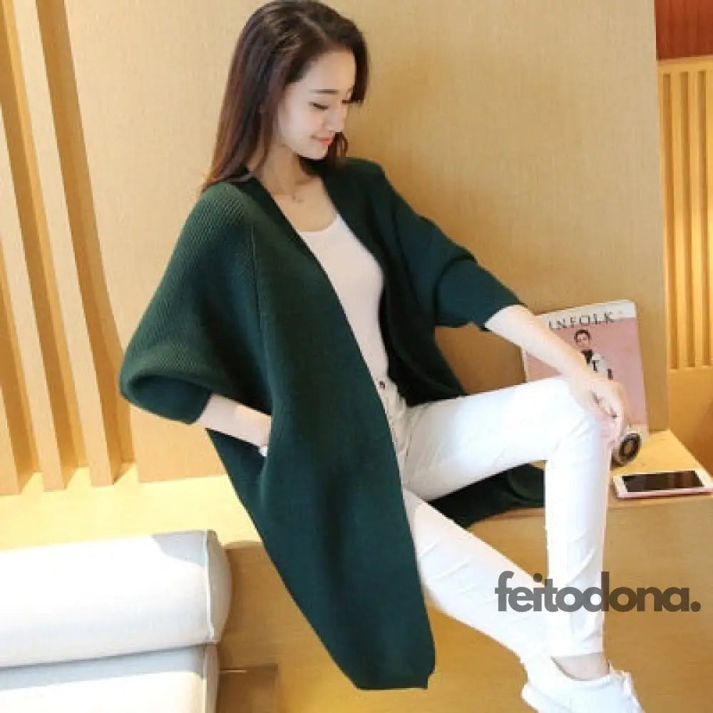 Cardigan Luxo Mana P / Herbal