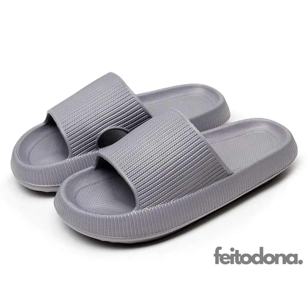 Chinelo Algodão Doce Cinza / 35