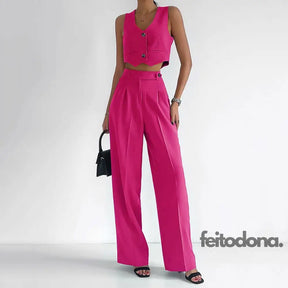 Conjunto Alfaiataria Luddy Rosa / P