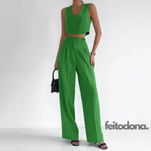 Conjunto Alfaiataria Luddy Verde / P