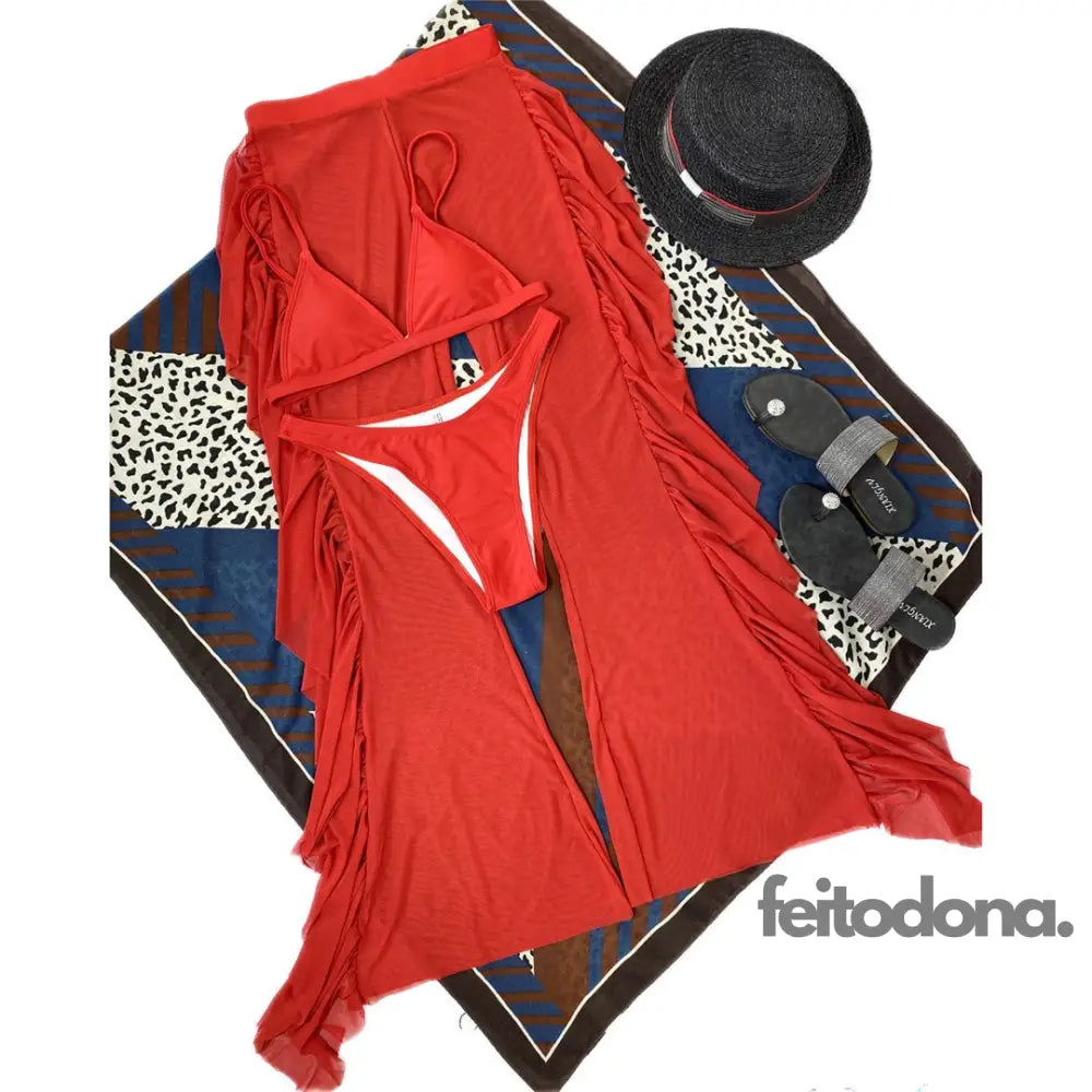 Conjunto Biquíni Guadalupi Vermelho / P