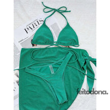 Conjunto Biquíni + Saia Lenço Violette Verde / P