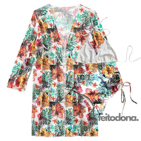 Conjunto Biquíni + Saída Genova Floral / P