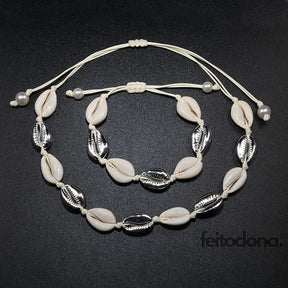 Conjunto Colar E Bracelete De Concha 200000162