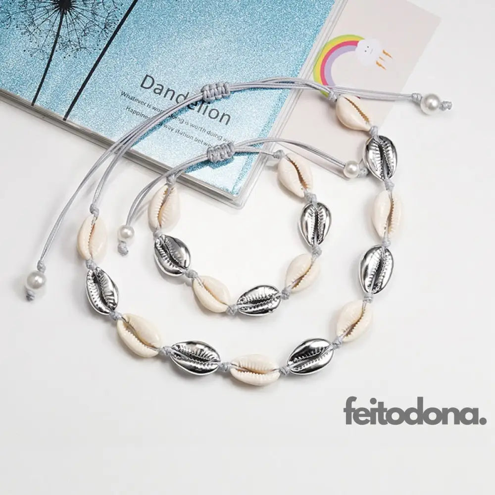 Conjunto Colar E Bracelete De Concha 200000162