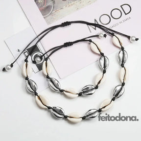 Conjunto Colar E Bracelete De Concha 200000162