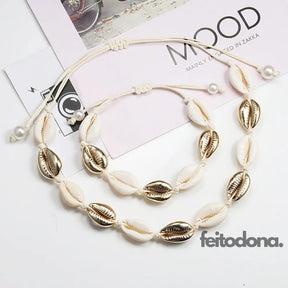 Conjunto Colar E Bracelete De Concha 200000162