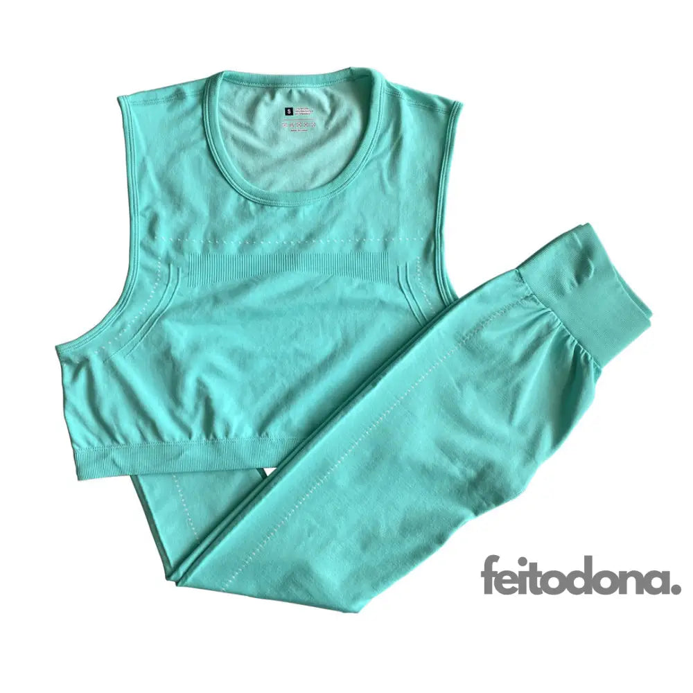 Conjunto Fitness Mayane Azul / P