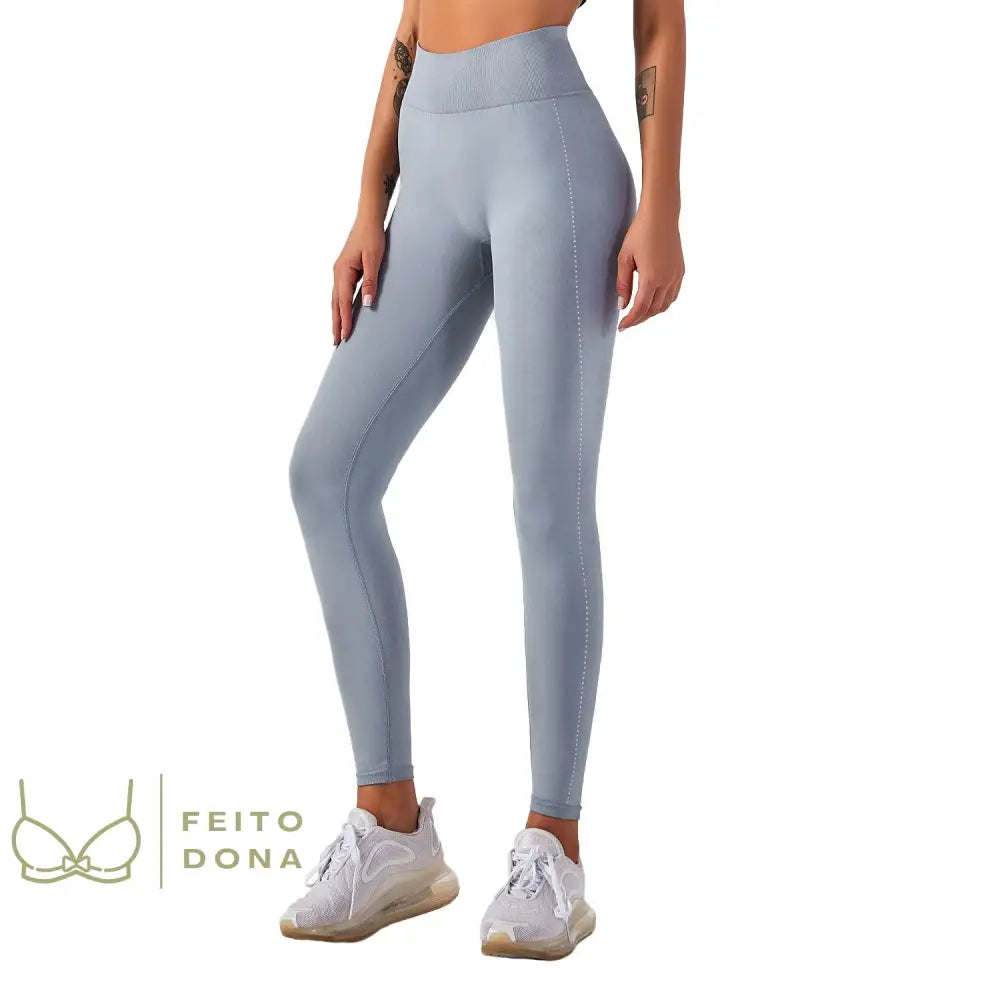 Conjunto Fitness Mayane Calça Light Gray / P