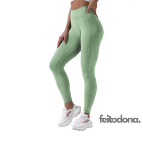 Conjunto Fitness Mayane Calça Light Green / P