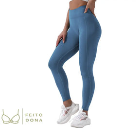 Conjunto Fitness Mayane Calça Sky Blue / P