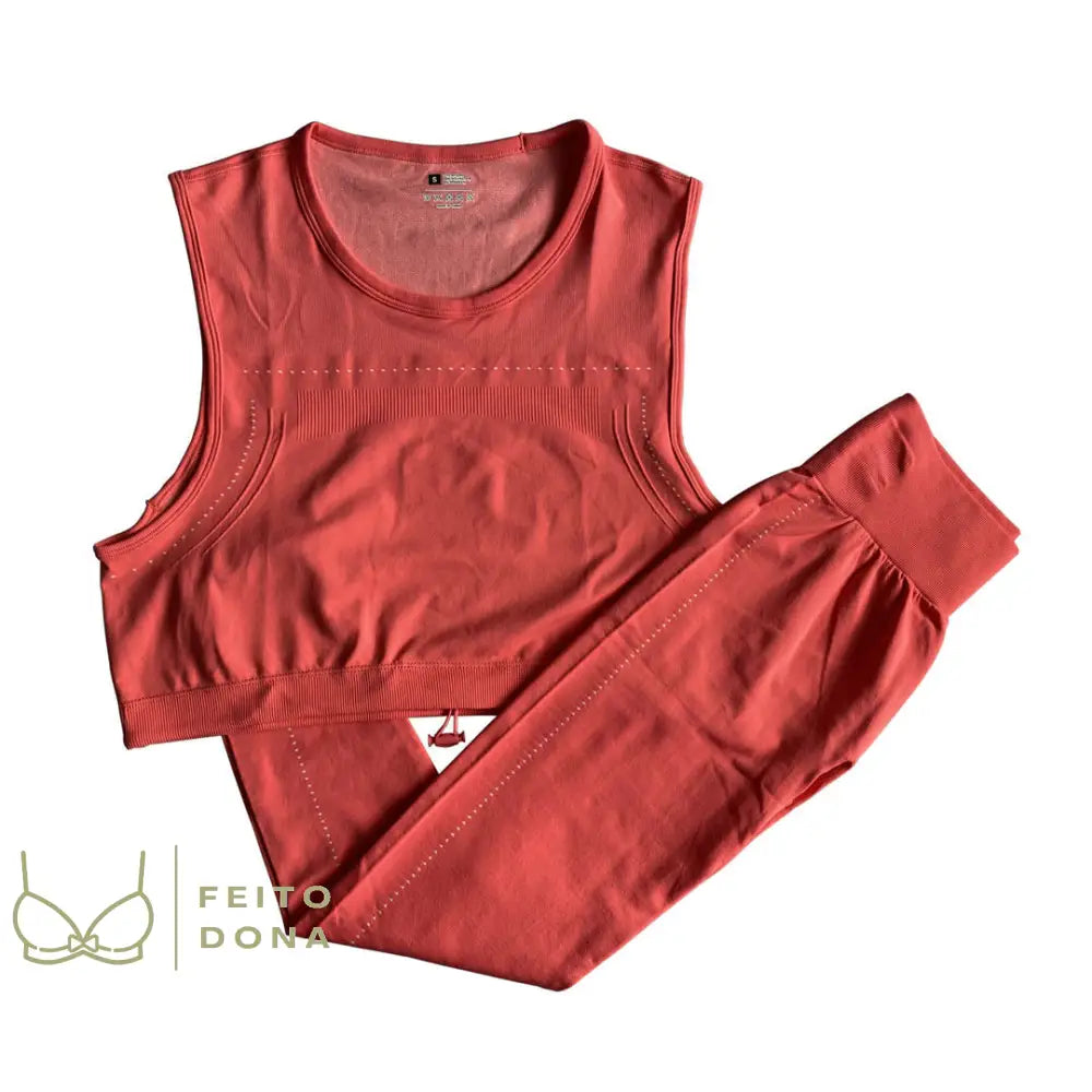 Conjunto Fitness Mayane Coral / P