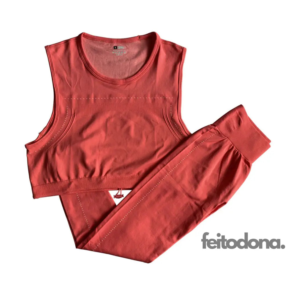 Conjunto Fitness Mayane Coral / P