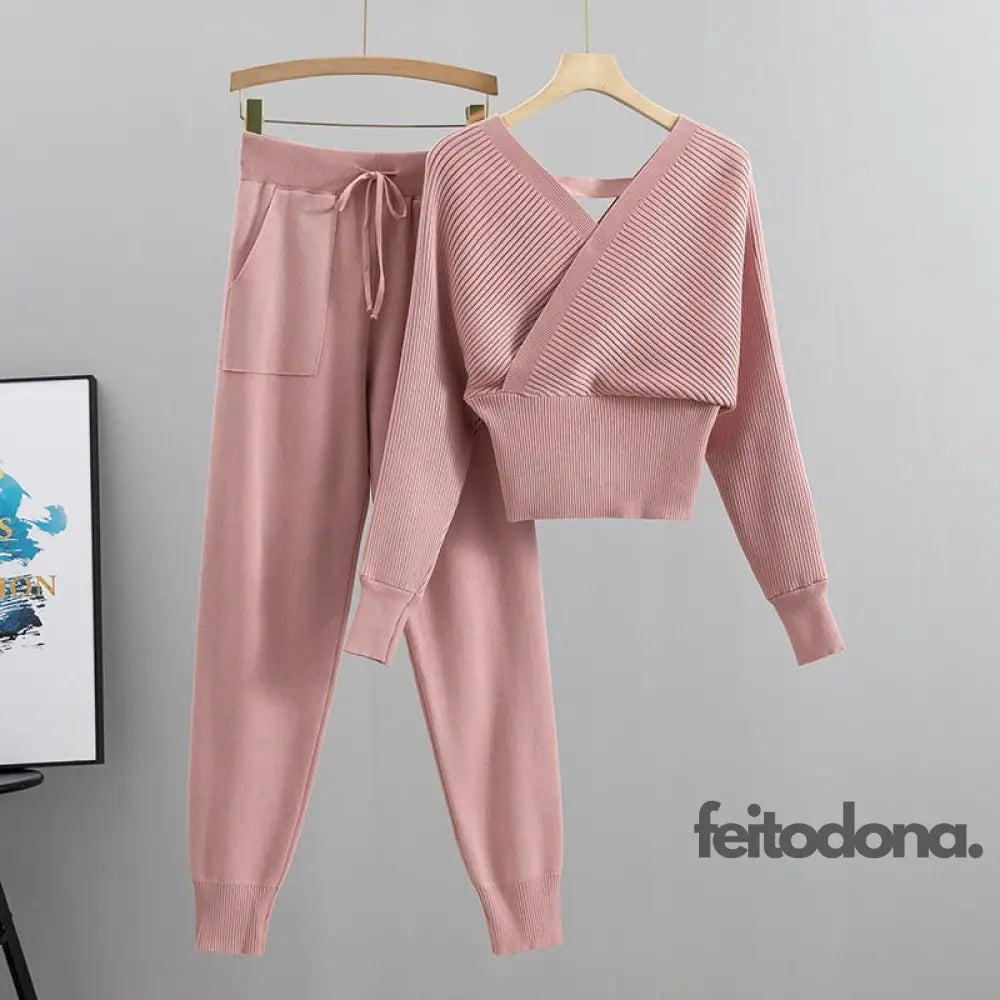 Conjunto Inverno Estiloso Moana Rosa / Tamanho Único