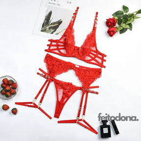 Conjunto Lingerie Luxury Vermelho / P