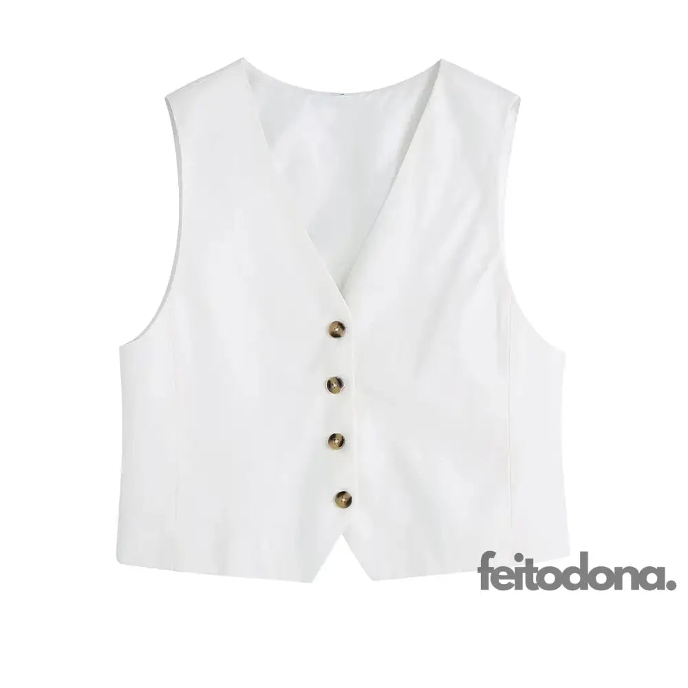 Conjunto Linho Florinda Colete / Pp