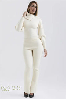 Conjunto Moletinho Luxy Off White / P