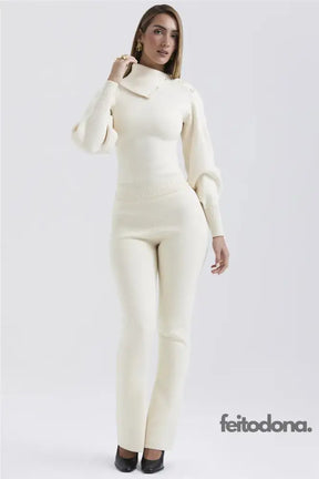 Conjunto Moletinho Luxy Off White / P