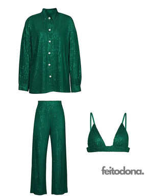 Conjunto Party Madonna (Opção De Peças Separadas) Verde (3 Peças) / P