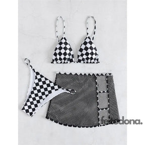 Conjunto Xadrez E Saia Telinha / P