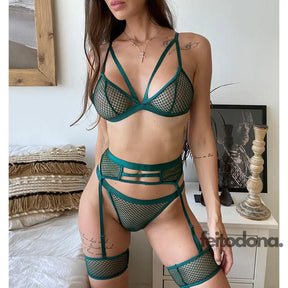 Lingerie Em Tela Audrey Verde / P