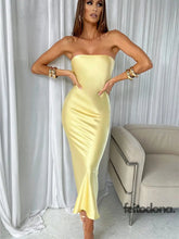 Maxi Dress Cetim Caliandra Amarelo / P