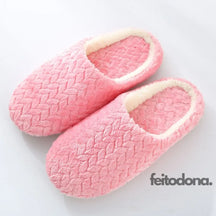 Pantufa De Pelúcia Flat Rosa / 33