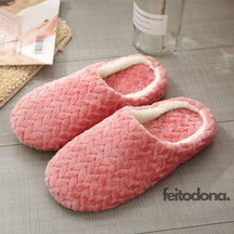 Pantufa De Pelúcia Flat Rosê Avermelhado / 33