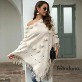 Poncho Beth Damasco / Tamanho Único 127898002