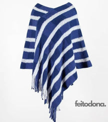 Poncho Courtney Azul / Tamanho Único 127898002