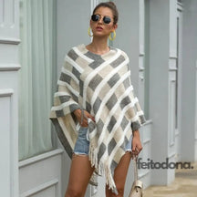 Poncho Courtney Damasco / Tamanho Único 127898002