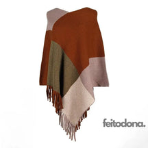 Poncho Helga Caramelo / Tamanho Único 127898002