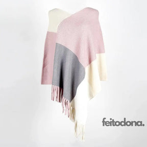 Poncho Helga Rosa / Tamanho Único 127898002