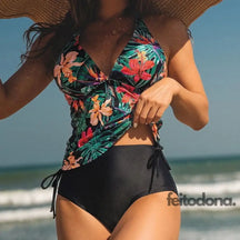 Tankini Queila Preto E Verde / P